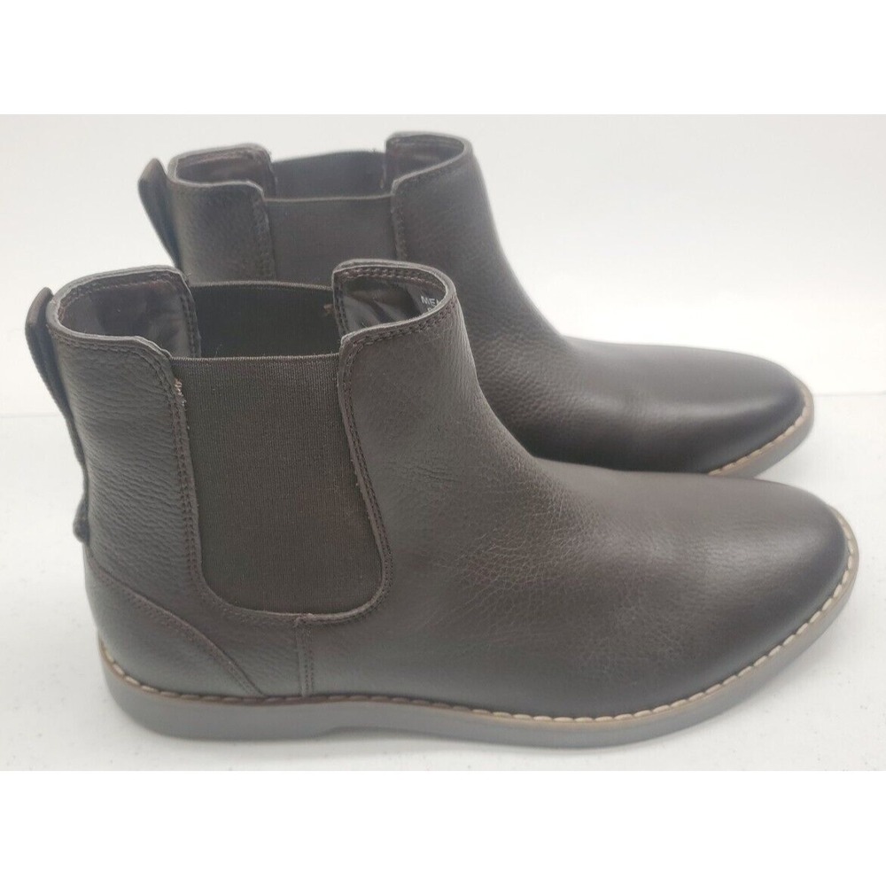 Sperry Men's Newman Leather Chelsea Boots Brown STS25406 Size 9M New/Blem
